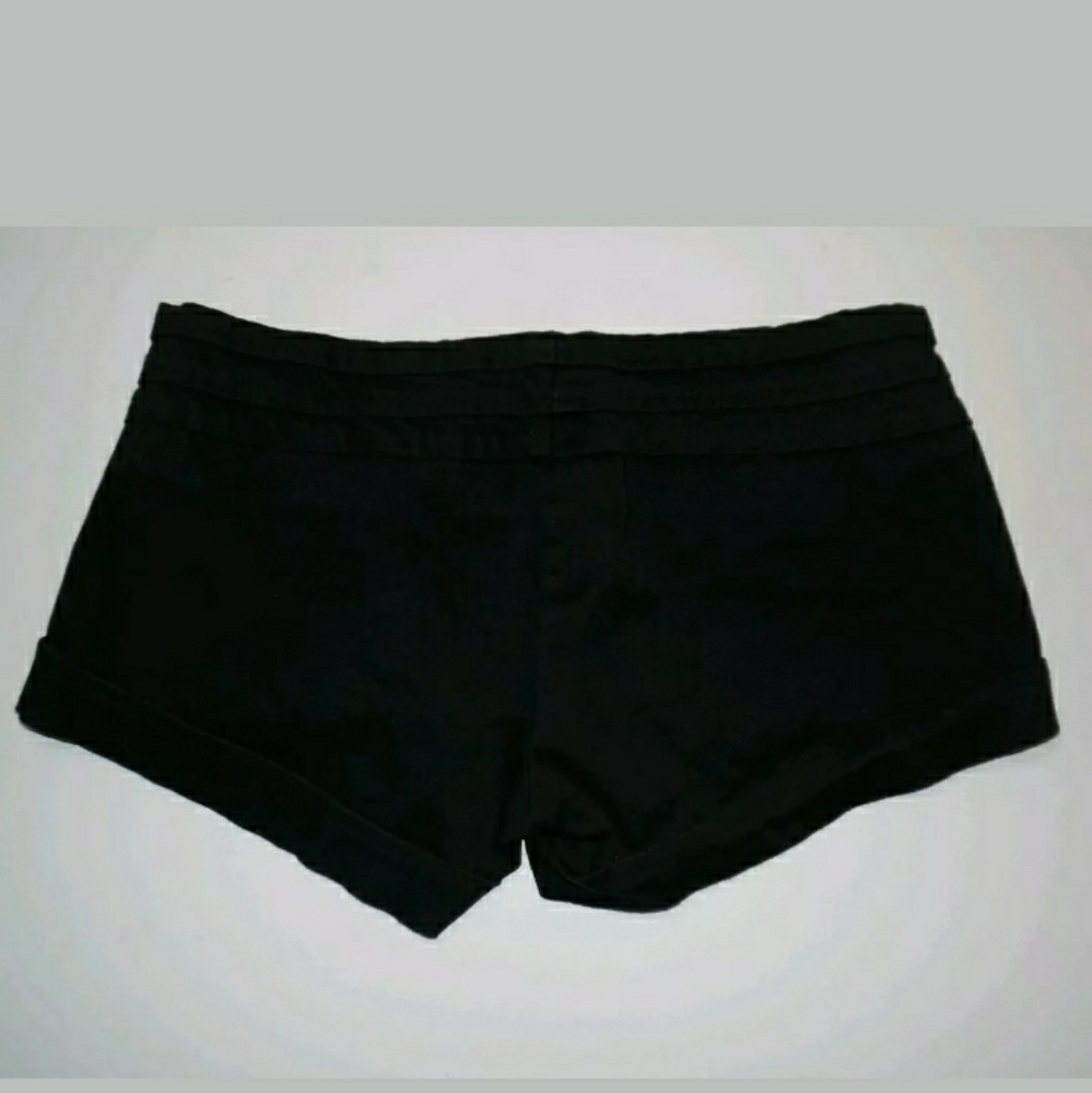 Charlotte Russe Size 1 black zipper fly shorts